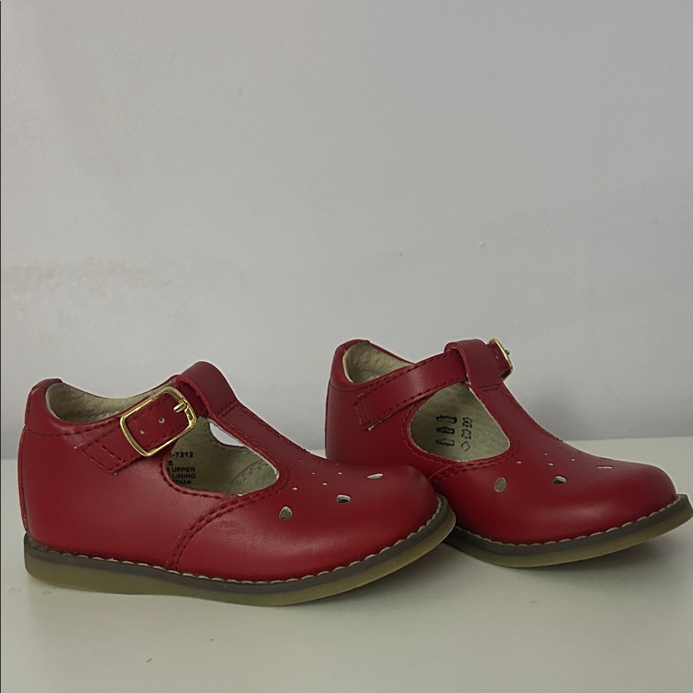 FootMates Red Kids Dress Shoes with Buckle